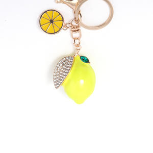 <span class=keywords><strong>พวง</strong></span>กุญแจผลไม้3D เลมอนจี้คริสตัลไรน์สโตนพวงกุญแจสำหรับกระเป๋ารถปาร์ตี้งานแต่งงานของขวัญของสะสม - Product Image 5