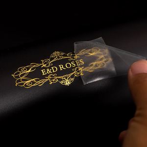 Autocollants transparents personnalisés rouges imperméables autocollants décoratifs avec logo du fabricant, impression sur feuille, étiquettes adhésives transparentes - Product Image 2