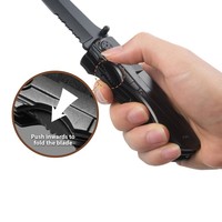Couteau pliant multifonction 11-en-1 en acier inoxydable 420, pince à épiler, tournevis de survie, noir, pour bricolage – Meilleures ventes