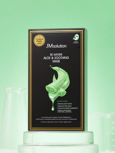 Masque facial apaisant à l'aloe vera JMSOLUTION BE NATURE |   24ML*10EA |   Éclat Lumineux Hypoallergénique |   Hyaluronate de sodium |   K-beauty - Product Image 1