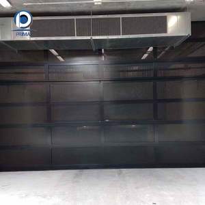 Portes de garage sectionnelles en aluminium et fibre de verre contemporaines du Guangdong, portes piétonnes <span class=keywords><strong>avec</strong></span> décoration - Product Image 2