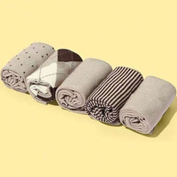 Chaussettes mi-mollet en coton tricotées, respirantes, à motifs Argyle, pois et rayures, couleur beige neutre, pour hommes et femmes, personnalisables avec logo OEM ODM, vente en gros