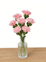 Fleur artificielle décorative en forme de tige torsadée, fait main, motif œillet, pour la Fête des Mères et la Fête des Enseignants