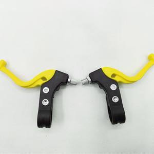 Palancas de freno de bicicleta ajustables de 2 dedos para bicicletas infantiles con mango verde - Product Image 2