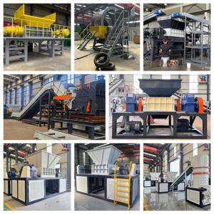 Broyeur de film plastique à bas prix Fûts en fer métallique Broyeur à double arbre Broyeur de tissus pour tapis Garantie d'un an - Product Image 6