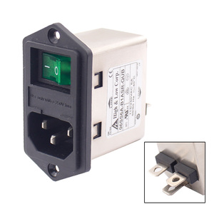 Modulo di Alimentazione IEC C14 con Filtro EMI, Montaggio a Vite, 2 Fusibili e Interruttore a Bilanciere Illuminato Verde - Product Image 6