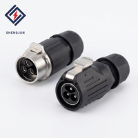 Connecteur de câble circulaire étanche IP68 LP28 2/3 P 50A, prise mâle et bornes femelles pour l'alimentation