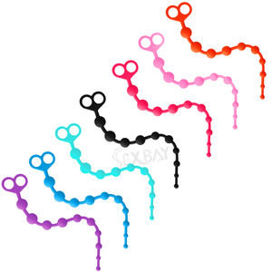 Sexbay peut être personnalisé plug anal et <span class=keywords><strong>centre</strong></span> de l'anneau de traction 10 ball plug anal en silicone médical peut être personnalisé pour les hommes et les femmes - Product Image 1