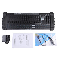 Consola de Iluminación Profesional DMX 384B, Controlador Inteligente con MIDI y Micrófono para Fiestas en Casa, Discotecas, Bares, Eventos, Espectáculos