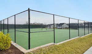 Malla de Alambre Recubierta de Verde para Campos Deportivos, Valla de Cadena de Eslabones de Diamante para el Perímetro de Canchas de Tenis, Venta al Por Mayor - Product Image 3