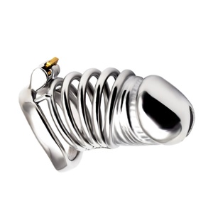 FRRK-55 Fabricante Mayorista de Juguetes Sexuales para Adultos de China, Dispositivo de Castidad Masculino de Metal, Anillos Metálicos, Bloqueo de Pene para Hombres Gay - Product Image 1