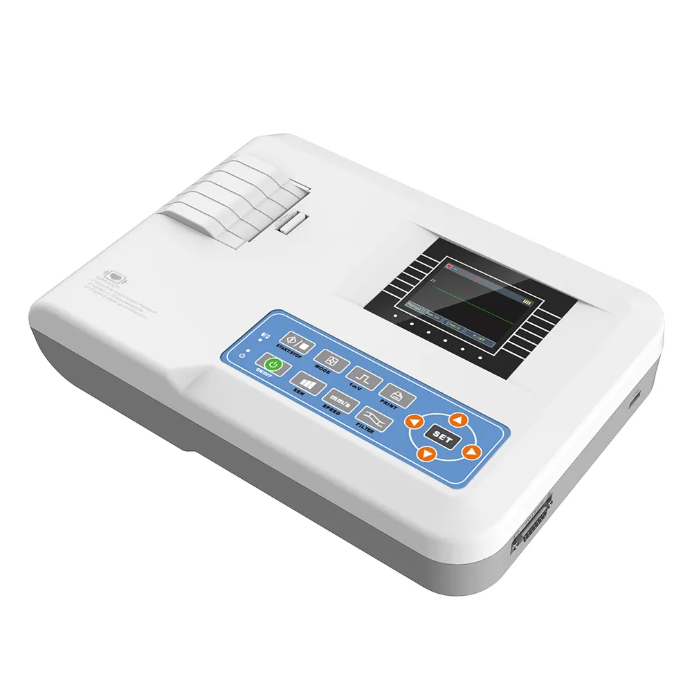 CONTEC ECG100G портативный Многоязычный интерфейс ecg и одноканальный ECG аппарат/EKG блок