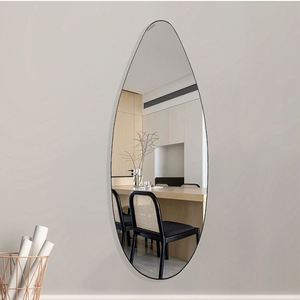 Miroir mural de décoration intérieure de grande taille, cadre en métal noir de luxe personnalisé, long, grand, pleine longueur, irrégulier, asymétrique, miroir, spiegel - Product Image 3
