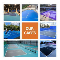 Système de terrain de pickleball portable, durable et léger pour l'entraînement, tapis de sport enroulable de 1,8 m x 18 m, utilisation intérieure/extérieure
