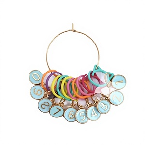 Marcadores de Punto con Orejas de Gato y Números, Clips de Bloqueo para Tejer y Hacer Ganchillo, Contador de Hileras Esmaltado, Accesorios para Proyectos de Hilado - Product Image 6