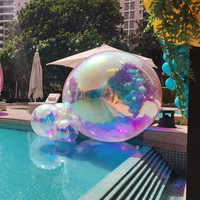 Vente flash - Grand ballon sphérique miroir gonflable en PVC brillant, boule disco, imperméable, logo personnalisé pour la décoration d'événements