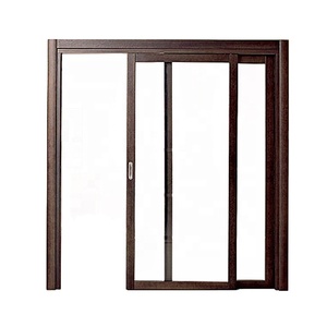Sistema de vidrio Perfil de aluminio automático Bolsillo sincronizado Ventana Upvc Puerta corredera temporal de 3 paneles - Product Image 5
