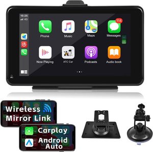 Autoradio Carabc 7 Pollici Wireless Carplay Android Auto Plug & Play 1 Din Stereo Smart Touch Multimedia TFT IPS con Telecamera per Lettore Radio Auto - Product Image 1