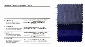 CN260-S E11611 E11612 88% ottotton 10% ylon 2% panpandex lalalastane lame etardant ababric - Product Image 3