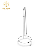 Accessoires de barbecue pour restaurant en gros, support de barbecue suspendu pour aliments, brochettes à viande, métal, acier inoxydable, brochettes à kebab, base, spiedino
