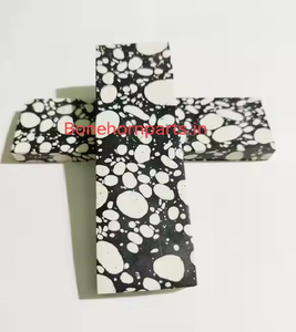 Escamas de mango de cuchillo de piedra reconstituida pulida ecológica para manualidades naturales, elegante cuerno de vaca, diseño de cuerno de búfalo único - Product Image 4