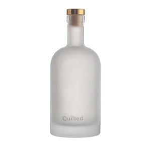 Venta al por mayor 250ml 375ml 500ml 750ml 1000ml Whisky Vodka Tequila botella transparente esmerilado redondo vidrio licor botella de vino con <span class=keywords><strong>corcho</strong></span> - Product Image 2
