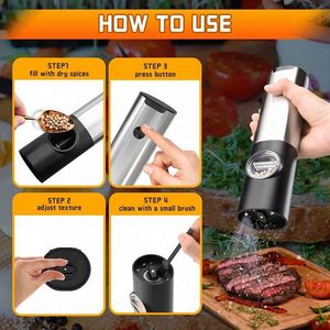 Hot Selling Electric <b>Pepper</b> <b>Grinders</b> Automatic Rechargeable Salt and <b>Pepper</b> Mill Set With Rechargeable Base - Product Image 4