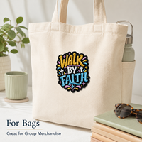 Parche Bordado Personalizado 'Walk by Faith', Insignia con Letras Inspiradoras para Chaquetas, Bolsos, Artículos para Eventos, Proveedor de Regalos al por Mayor