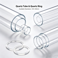 Tube de four en quartz résistant aux hautes températures, directement de l'usine, avec services de cintrage et de soudage pour la diffusion de semi-conducteurs