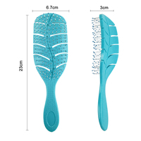Mode Simple humide et sec Massage brosse à cheveux doux poils en Nylon brosse à cheveux Salon de coiffure outils démêlant brosse à cheveux
