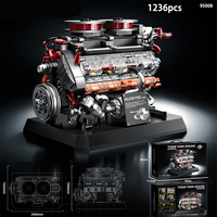 Miniatura del Tanque Alemán King Tiger, Kit de Ensamblaje de Motor, Modelo de Motor en Miniatura, Juego de Bloques de Construcción Mecánicos