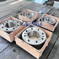Engrenage droit robuste forgé 42CrMo pour broyeur de ferraille et concasseur industriel de recyclage, engrenage droit de grande taille, usine OEM