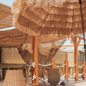<span class=keywords><strong>Parasol</strong></span> de Jardin Extérieur Hawaïen en Tissu Polyester <span class=keywords><strong>avec</strong></span> Poteau en Acier, Style Tiki en Paille et Toile de Jute pour Plage - Product Image 2