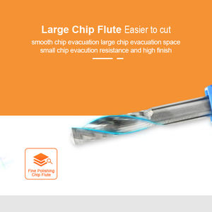 Herramientas CNC de carbita sólida de 3mm fraise Foret CNC 1 flauta para cortador Acrílico - Product Image 4