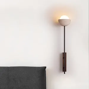 Modern Creative Wabi Sabi Flower Shaped LED Wall Lamp Simple Warm Bedroom Bedside <strong>Sconce</strong> <strong>Light</strong> for Stone Apartment Home Villa - Product Image 3