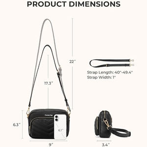กระเป๋าสะพายข้างสำหรับผู้หญิง RFID หนังวีแกน กระเป๋าเดินทางใบเล็ก กระเป๋าถือสะพายไหล่พร้อมช่องใส่โทรศัพท์และกระเป๋าเงินในตัว - Product Image 4
