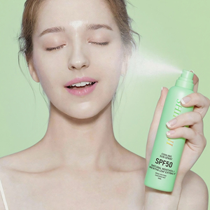 OEM naturale mentolo + Mentha estratto di foglie di Mentha raffreddamento Spray solare SPF 50 crema solare nebbia nutre Spray protezione solare per l'estate - Product Image 5