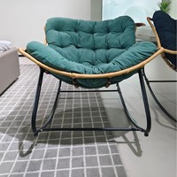 Fauteuil en tissu nordique pour une personne, pivotant à 360°, design moderne pour salon, balcon, chambre à coucher, salle de séjour