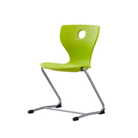 Chaise d'école moderne pour étudiants - Empilable, durable, en plastique écologique avec structure métallique pour salles de formation