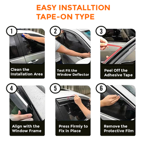 Déflecteurs de fenêtre latérale pare-pluie pour Toyota LC200 2008-2019 accessoires auto - Product Image 6