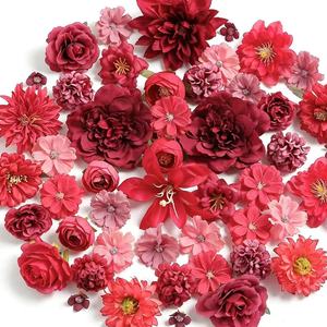 Rongflower Teste di Fiori Artificiali Realistiche e Durevoli, Mini Peonie, Margherite e Rose in Seta Multicolore per Decorazioni - Product Image 4