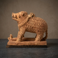 Sculpture d'Adi Varaha Vishnu du XIe-XIIe siècle, idole de temple hindou, réplique de musée, œuvre d'art religieuse indienne ancienne