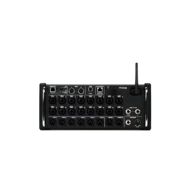 18-channel Tablet-controlled Digital Mix-er 16 Midas Pro microphone preamplifiers deliver transparent gain MR18