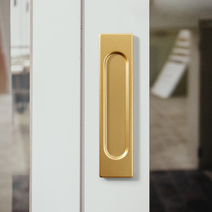 Poignée adhésive pour porte coulissante en acier Q235, design minimaliste, installation facile pour portes de cuisine, granges, portes vitrées et tiroirs - Product Image 3