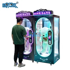 EPARK-Tijeras de arcade para niños, juguete de peluche, juegos de grúa, máquina de fecha rosa que funciona con monedas, máquinas expendedoras de corte de llaves