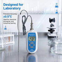Thermomètre électronique de laboratoire pour sols et grains, sonde longue IP68, modèle LDT-3305