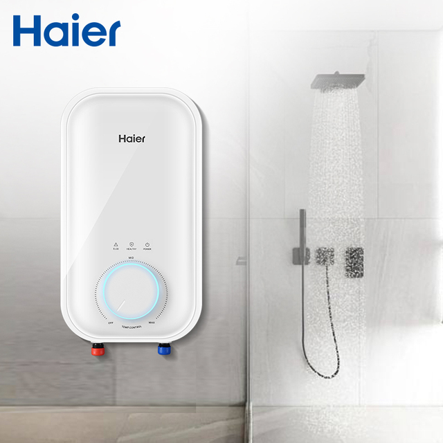 Haier New Style Home Kitchen Appliance 3.5kw 4.5kw Heating Quickly Tankless Electric Water Heater for Shower