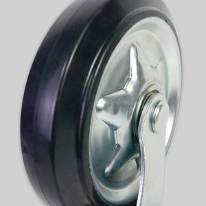 Roulettes en caoutchouc de haute qualité de 3, 4 et 5 pouces avec cadre en acier zingué, fonctionnement silencieux, parfaites pour les chaises et les chariots - Product Image 4