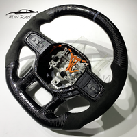 Volants de voiture personnalisés chauffants en fibre de carbone noire brillante ADN 2019+ pour DODGE RAM TRX