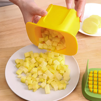 Draagbare Roestvrijstalen Vegetarische Uiensnijder Groentechopper Frietsnijder Aardappelchips Snijder Voor Frietjes